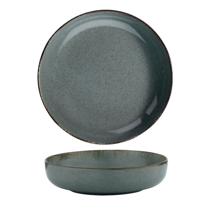Hermia MOD24Y2730P01 Vajilla de Porcelana Azul 24 Piezas